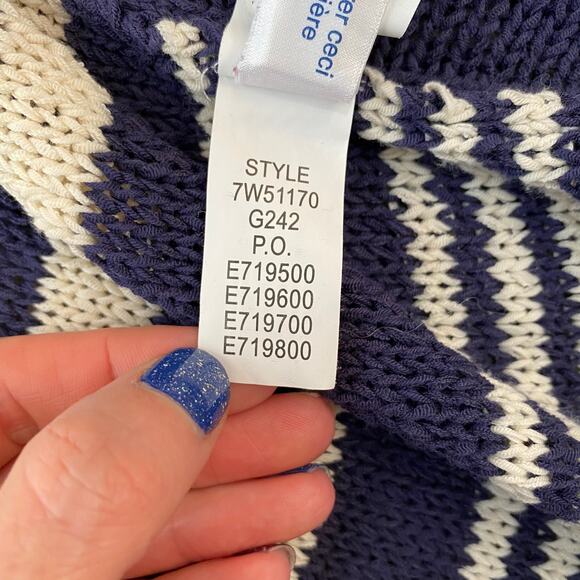 Lucky Brand Cardigan Sweater Open Front Knit Striped 7w51170 Womens Sz XS - Picture 11 of 13